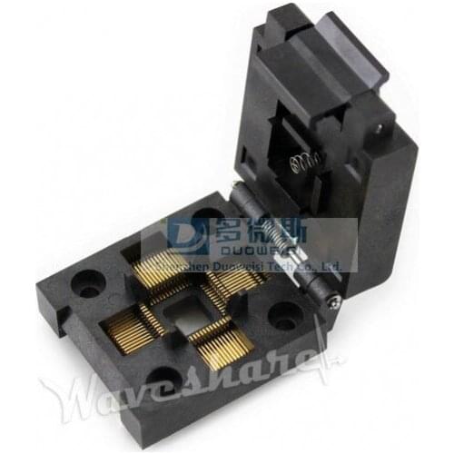 FPQ-52-0.65-01A, Test & Burn-in Socket Enplas IC Test & Burn-in Socket, for QFP52/TQFP52/FQFP52/PQFP52 package