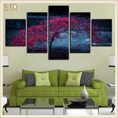 Beautiful Scenery HD Printed 5 Piece Canvas Art Scenery Painting Wall Pictures for Living Room Home Decor Anime Poster Wall Art