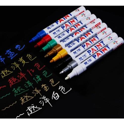 Hot 12 Colors Paint Marker Pen Fade-proof Car Tyre Tire Tread Metal Permanent Paint Marker Graffti Oily Stationery Marker Pens