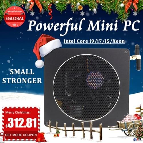 Eglobal Nuc Mini Desktop Computer i9 8950HK / i7 8750H / I7 9850H/ I5 8300H / I9 9880H DDR4 Max 32GB Coffee Lake Mini PC AC Wifi