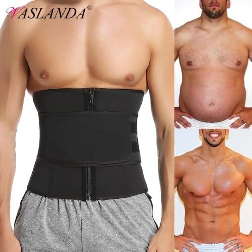 Men Waist Trainer Trimmer for Weight Loss Body Shaper Slimming Corset Fitness Sweat Belt Compression Shapewear Sports Girdle
