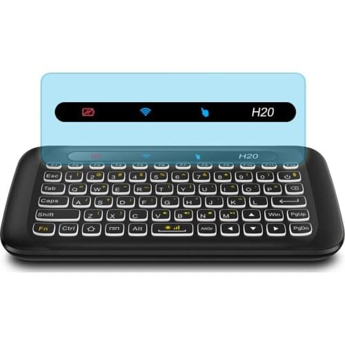 New H20 Full Touchpad Backlit Mini Keyboard with 2.4G Wireless IR Remote Control for Smart TV Android Box PC laptop