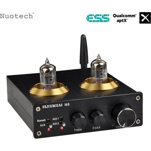 Nuotech MIAOLAI M8 HiFi Preamp Home Bluetooth 5.0 High Power Tube Amplifier Support Treble and Bass Adjustment