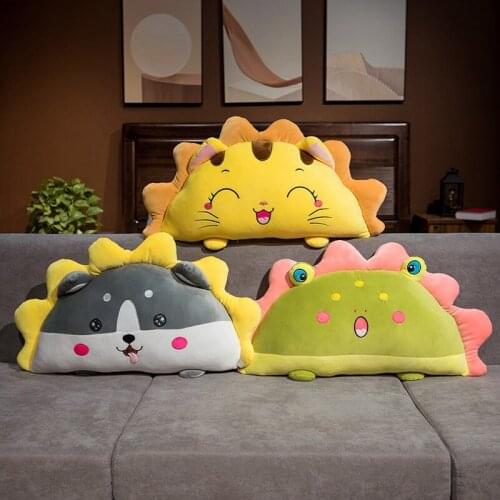 90cm Big Smile Frog/Dog/Cat Plush Bedside Pillow Cartoon Animal Stuffed Bed Waist Doll Chair Cushion Kids Children Birthday Gift
