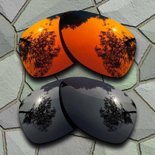 Grey Black&Red Orange Sunglasses Polarized Replacement Lenses for Oakley Dispatch 2