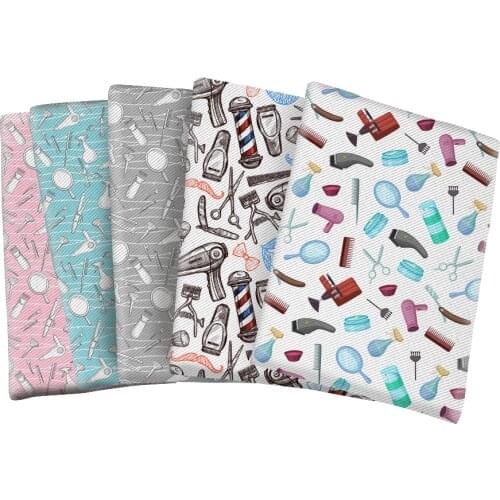 Make Up Twill Fabric Printed Fashion Polyester Cotton for DIY Tablecloth Bows Center Scarf Home Textiles Materials 50*145cm