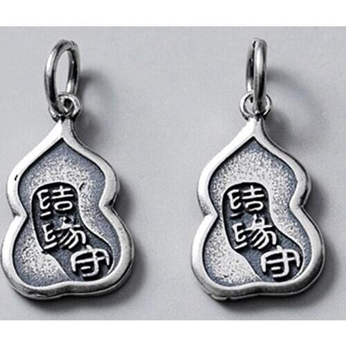 925 Sterling Silver Antique Color Destiny Love Calabash Charms Handmade Women Decoration S925 Silver Pendant DIY Jewelry Finding