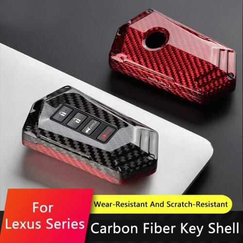 TAJIAN High Quality Carbon Fiber Shell Car Remote Key Cover Case Interior Accessories For Lexus ES200 NX200 RX300H IS UX LS CT