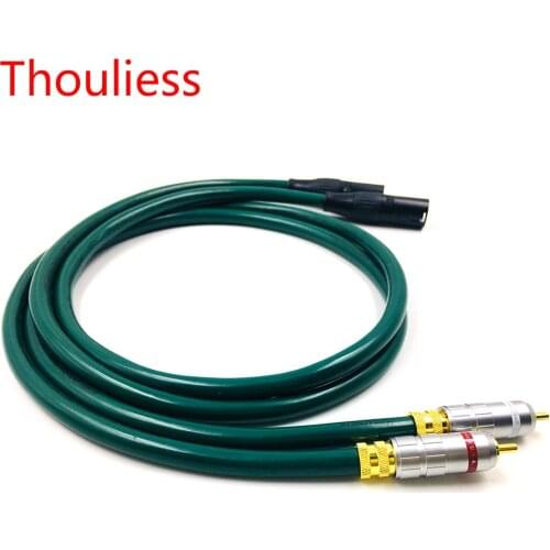 Thouliess Pair HIFI US-CMC RCA to XLR Balacned Audio Cable RCA Male to XLR Male Interconnect Cable with FURUTECH FA-220