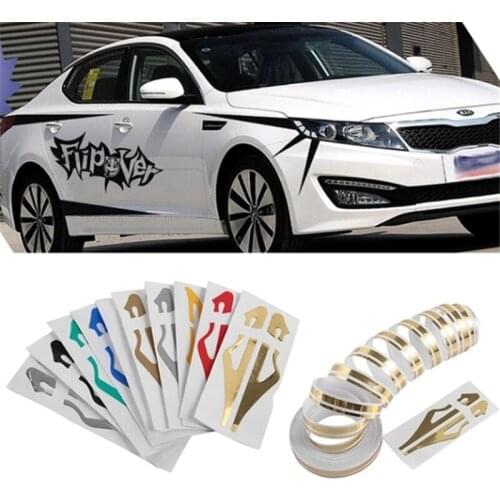 Universal Car Body Striping Sticker DIY Car Waistline Body Pull Flower Vinyl Stickers Boats Motorcycles Helmets Decoration