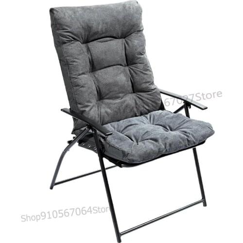 Reinforced Folding Chair Office Backrest Computer Chair Lunch Break Lounge Chair Fashion Leisure Sofa Chair