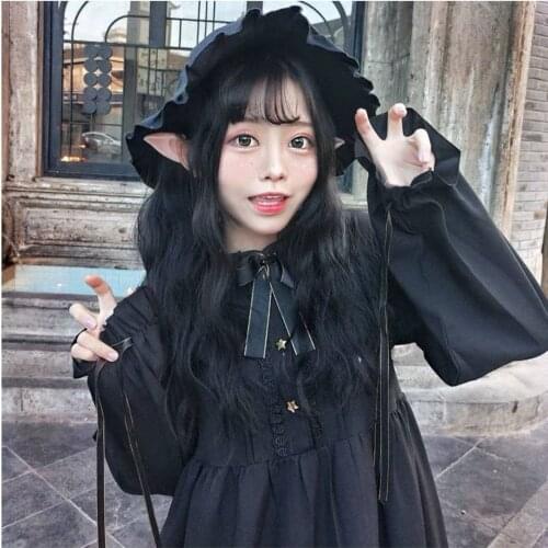 Japanese womens cute soft sister Lolita skirt Lolita lace-up lolita fairy dress 2021 autumn and winter skirt