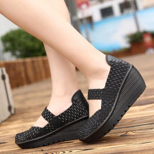 Ladies Casual Shoes Women 2021 Summer Breathable Hand-woven Womens Shoes Fashionable and Comfortable Light Woven Womens Shoes