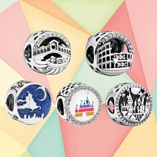 2020 Fashion New High Quality My Happy Place Roman Coliseum Charm Pendant Suitable For Women Original Diy Jewelry Accessories