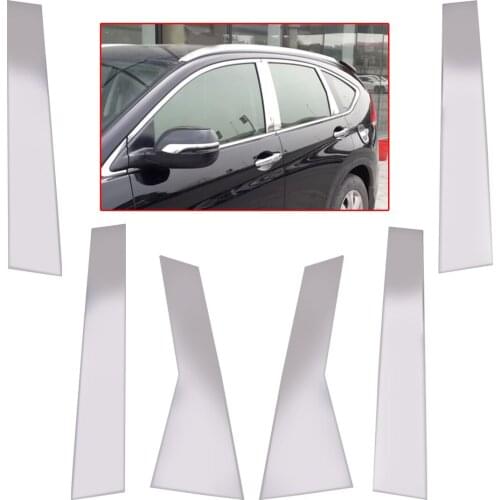 1Set Window Center B C Pillar Post Trim Cover Moulding Fit For Honda CR-V 2012 2013 2014 2015 2016
