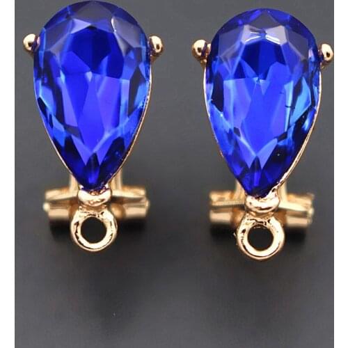 1Pair Drop Crystal Earrings Connector Linkers Findings DIY Jewelry Charms Fashion Women Tassel Dangle Earring Accessories