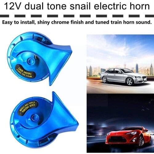 12V Waterproof 115dB Universal 12V 420DB Electric Air Horn Raging Sound Car Auto Loud Siren Truck Parts Boat Replacement W3U1