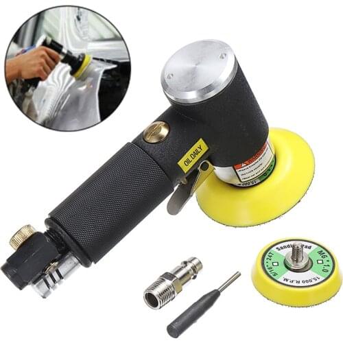 2" 3" Air Sander 90 Degree Angle Grinder Pneumatic Sander Random Orbital Eccentric Dual Action Polisher Set