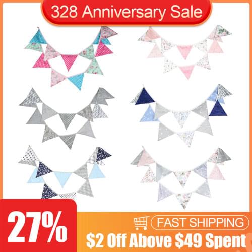 10pcs 2.5m Wedding Decoration Romantic Vintage Shabby Ivory Lace Banner Flag Garlands Party Home Decor