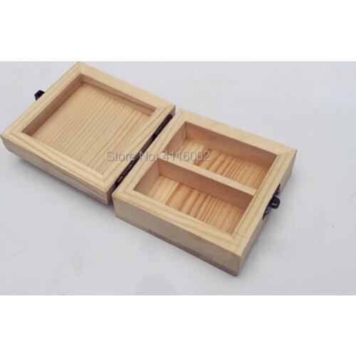 200pcs 2 Slots 5ml Environment-friendly Solid Wood Essential Oil Bottle Storage Box Jewelry Treasure Case