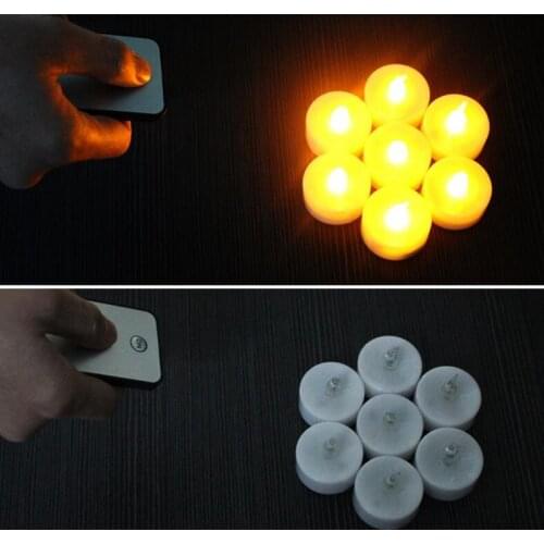 50x Wireless Flicker Romantic LED Candle Tea Light with Remote Control Tealight for Christmas Wedding Decoration