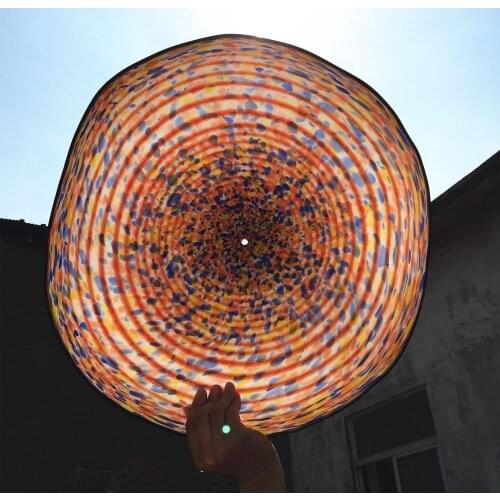 Air Shipping 100% Modern Hand Made Blown Glass Flower Plates for Wall Decoration