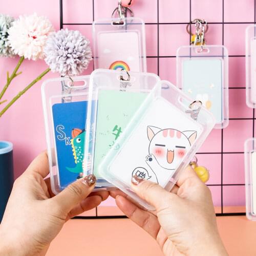 Credit Card Holder 2021 New Arrival Women Men Fashion Cute Avocado Cat Card Bags Students Kids Gift Card Cover With Keyring