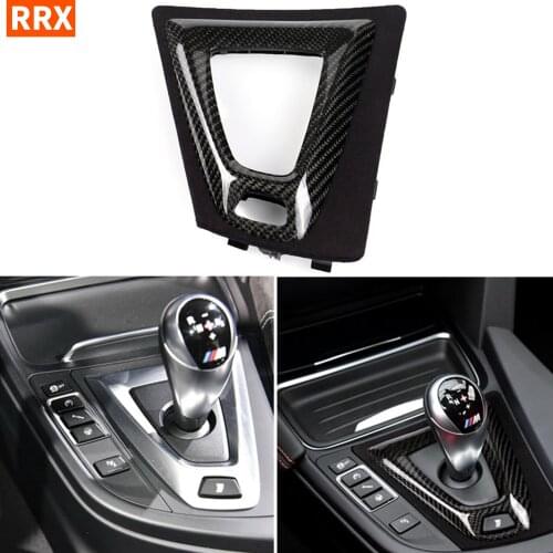 For BMW M3M4 F80 F82 F83 2014-2018 Carbon Fiber Replacement Car Gear Shift Base Panel Cover Shifter Lever Surround Accessories