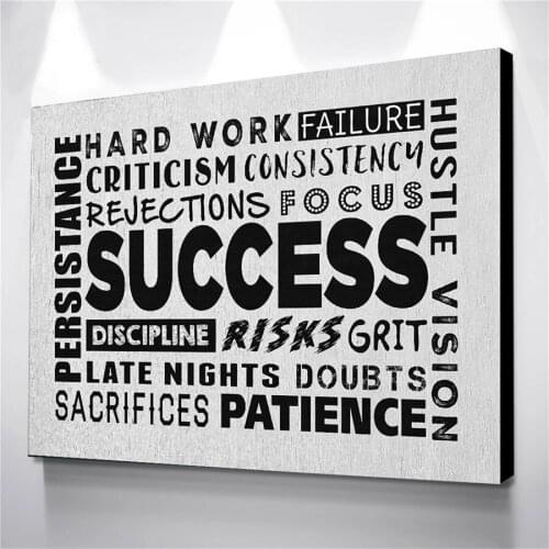 Home Decor Canvas Painting Print Motivate Yourself Success Wall Art Pictures For Living Room Decor Posters