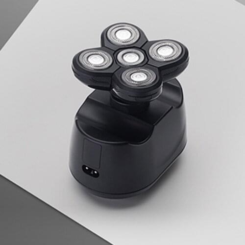 6 in 1 Electric Shavers for Men Bald Head Shaving Razors Rechargeable Cordless Wet Dry Rotary Shaver Hair Trimmer LED Waterproof