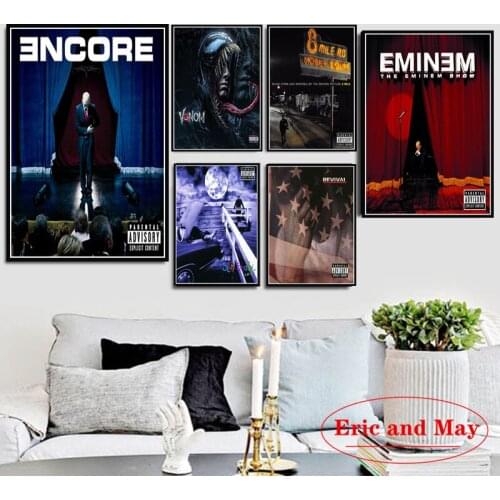 Eminem Show Kamikaze Rap Hip Hop Music Poster And Print Canvas Painting Art Wall Pictures Wall Paintings For Bedrooms Cuadros