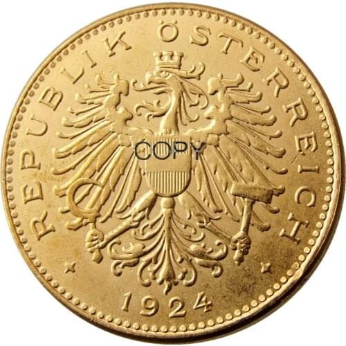 Italy 1924 100 Kronen Gold Plated Copy Coins