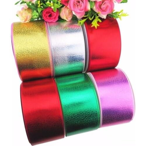 100Y/lot 75mm 3" full foil grosgrain ribbon for bows accessories welcome custom order