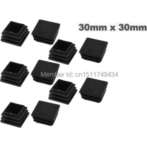 30mm x 30mm Plastic Square Tube Inserts End Blanking Caps Black 50pcs
