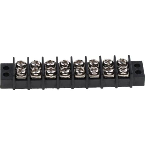 Boat RV 30A Double Row 8 Positions Screw Terminal Power Block Barrier Strip