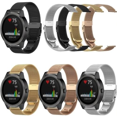 Metal Milanese Strap for Garmin Venu vivoactive 3 Vivomove HR Watch Band Stainless Steel Bracelet Watchband Quick Release 20mm