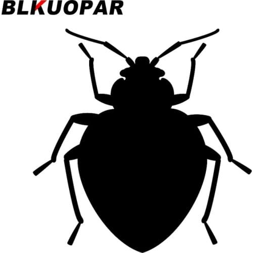 BLKUOPAR Bedbug Insect Silhouette Car Stickers Die Cut Fashionable Decal Sunscreen Scratch-Proof Surfboard Decor Simple Graphics
