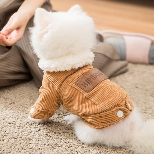 Autumn/winter Fleece Pet Clothes for Small Dogs Cats Thicken Warm Coat Jackets Chihuahua Clothing Label Alphabet Pet Supplies