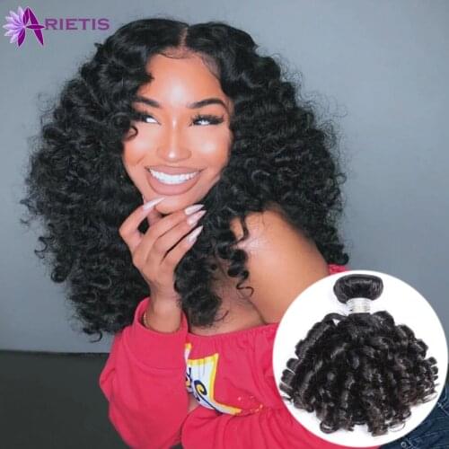 Peruvian Hair Weave Bouncy Curly Bundles Human Hair Natural Black 1/3/4pcs/Lot 100% Human Hair Bundles Remy Hair Hot Sale