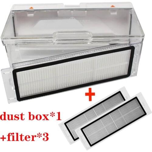 Dust Box Repalcement For Xiaomi Robot 2st Generation Roborock S55 S51 S50 Vacuum Sweeper Hepa Filter Spare Part Accessories