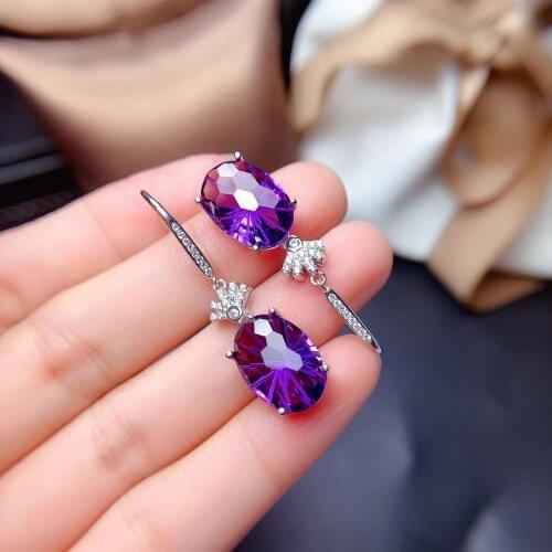 Amethyst Earring Natural And Real 925 Sterling Silver Amethyst Earring For the Party