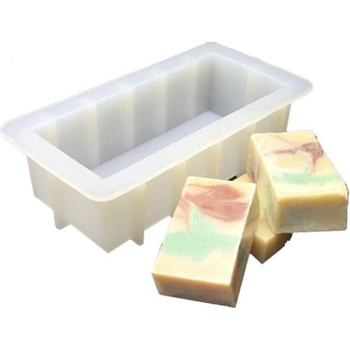 Silicone Loaf Mold for DIY Crafts Soap Making Thick Lip Silicone Rectangular Mould DIY Handmade Swirl Making Tools