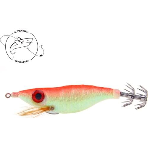 Luminous Colored Wooden Shrimp Artificial Plastic Hard Bait Wobblers With Sharp Treble Hook Anti-corrosion 12pcs/set 9.2g /10cm