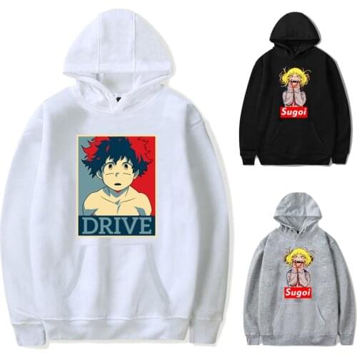 Autumn Casual Men Women My Hero Academia Hoodie Printed Teens Sportswear Tops Boys Girls Fleece Warm Sweatshirts Couple Pullover