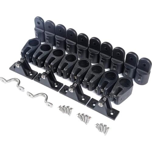 24Pcs/Set Universal Nylon Marine Boat Canopy Cover Bimini Top Deck Hinge Jaw Slide Eye End Fitting Hardware DIY Tool