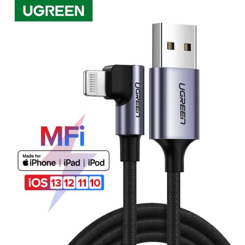UGREEN MFi USB Lightning Cable for iPhone 12 mini Pro Max Fast Charge Data Cable for iPhone X XR 11 8 Mobile Phone Charger Cable