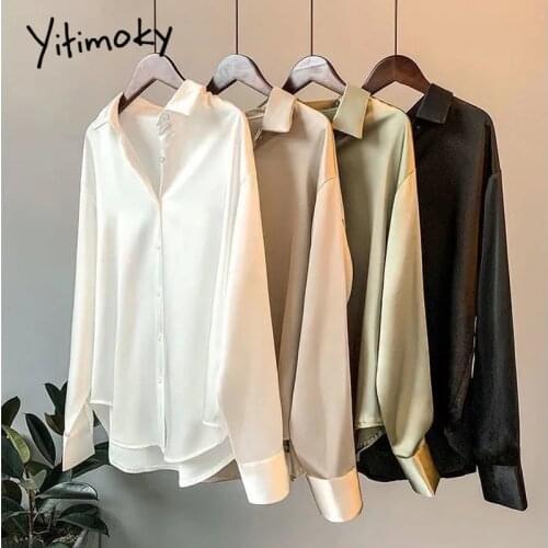 Yitimoky Womens Satin Shirts