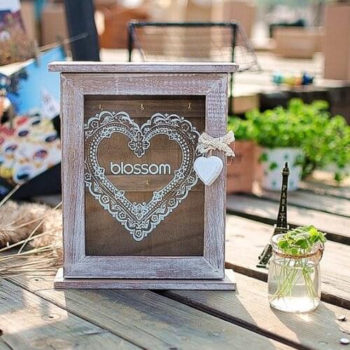 Zakka groceries do the old lace key box wood storage box Creative Home