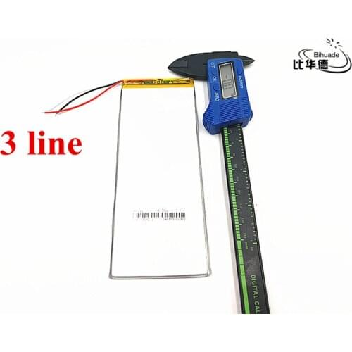 10pcs/lot 3 line large capacity 3.7V 3060160 tablet battery 4500mah each universal rechargeable