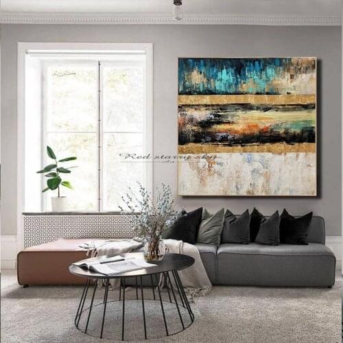 100% hand-painted by professional artists 2020 handmade abstract landscape oil painting on canvas living room home decoration wa